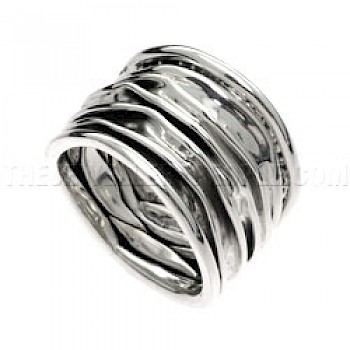 Melted Layers Silver Ring - RG153