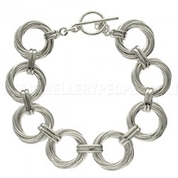 Multi Circle Silver Bracelet -BT209