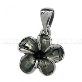 Oxidised Flower Silver Charm - Small
