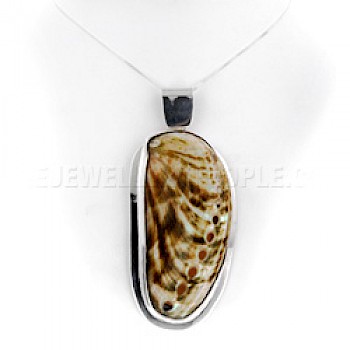 Large Mussel Shell & Silver Pendant
