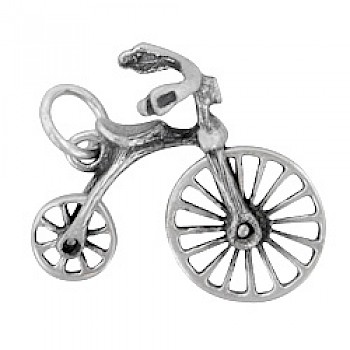 Penny Farthing Bike Silver Charm