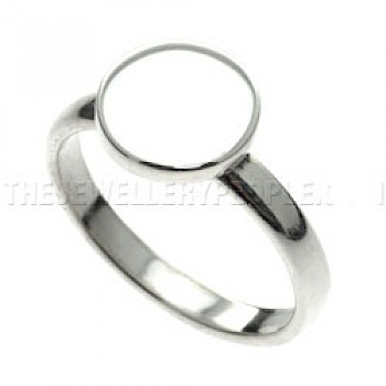 Polished Circle Silver Ring - RG122