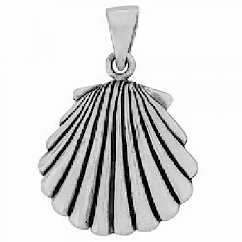 Silver Clam Shell Pendant