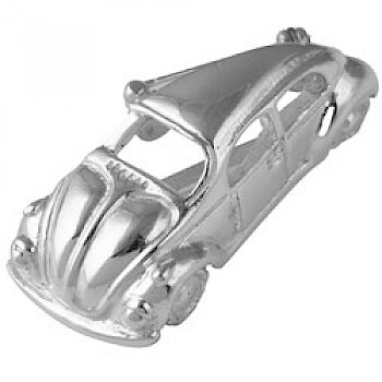 Silver VW Beetle Brooch