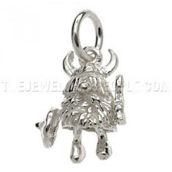 Viking Jointed Silver Charm - 2590