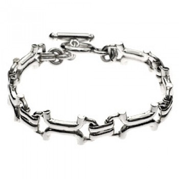X Design Silver Bracelet