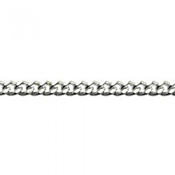 1.2mm Silver Curb Chain - 16" - 24" Long - 4854