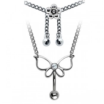 BELLY RING WAIST CHAIN - BUTTERFLY