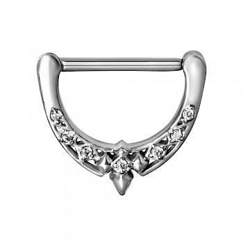 MAJESTIC NIPPLE CLICKER RING - CLEAR