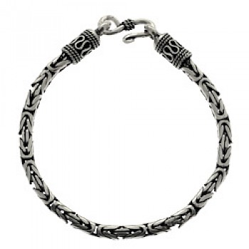 7.5" (19cms) Thai Chain Silver Bracelet