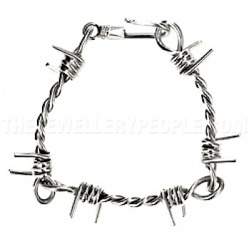 Barbed Wire Silver Bracelet