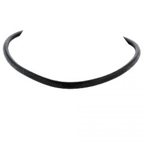 Black Leather Necklace - 6mm
