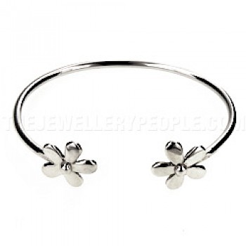 Daisy Child's Silver Bangle - Childs size - ages 5+