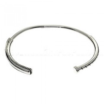 Detailed Silver Whip Bangle
