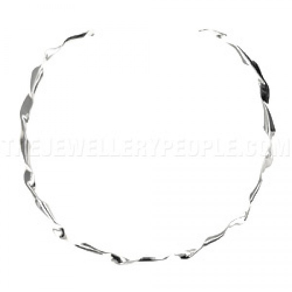 Folded Silver Collar - 7mm Solid