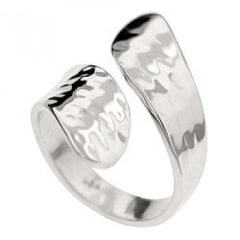 Hammered Silver Wrap Ring - RG160
