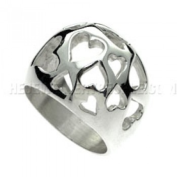 Heart Bubble Silver Ring -RG172