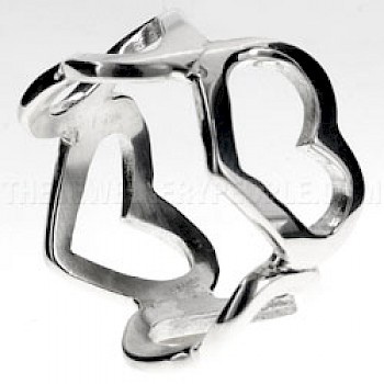 Heart Cut Out Silver Ring - RG102
