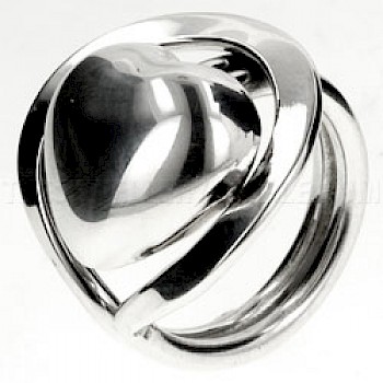 Heart Loop Silver Ring - RG056
