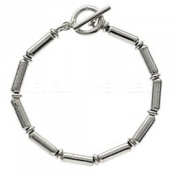 Inline Polished Silver Bracelet